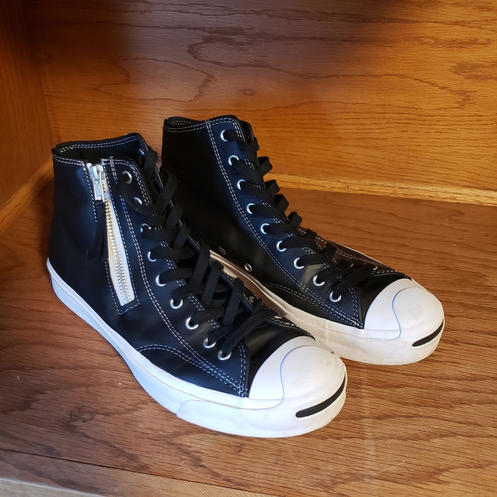 Converse Jack Purcell Hi Top Zipper Size 10